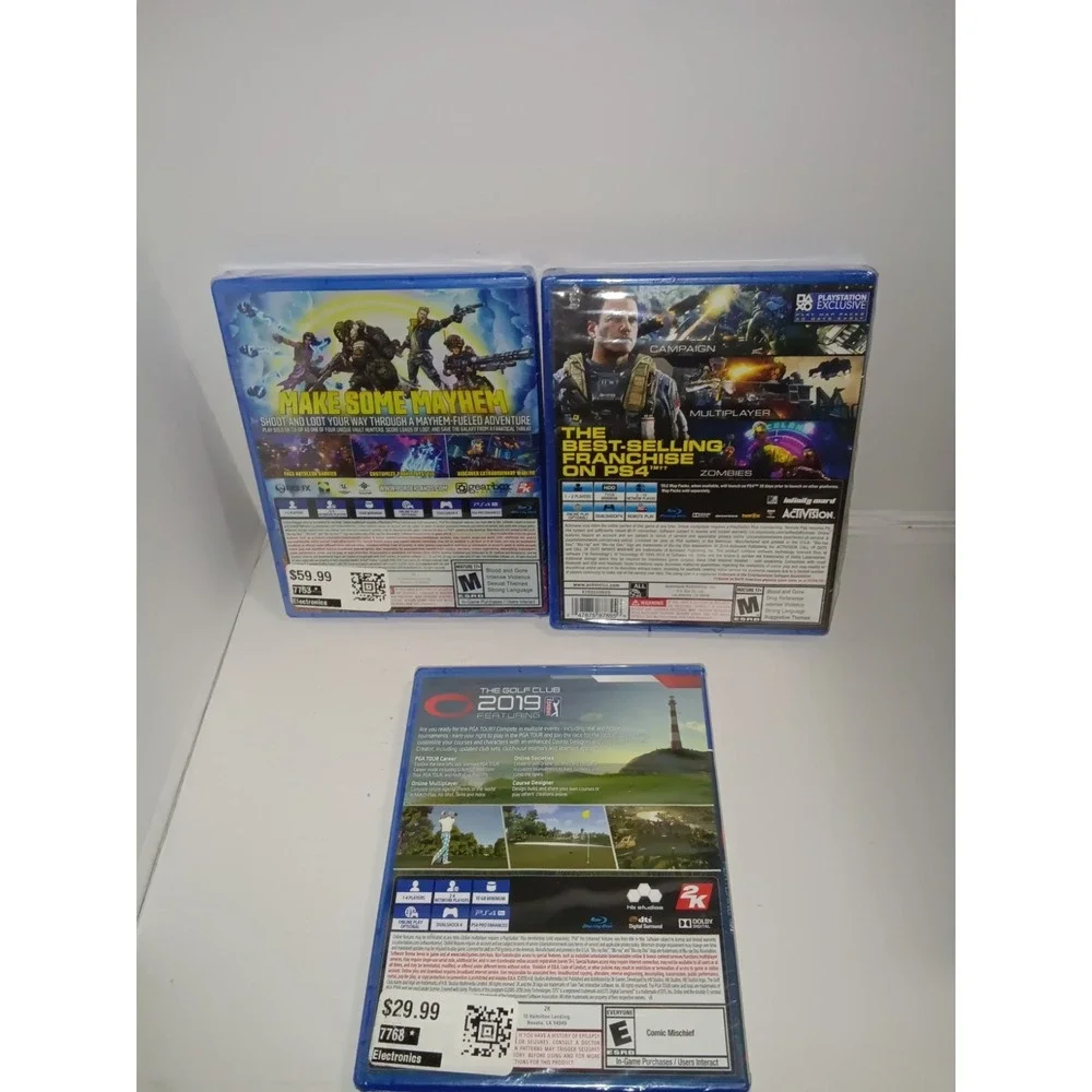 Lot of 3 Sealed PlayStation 4 Games